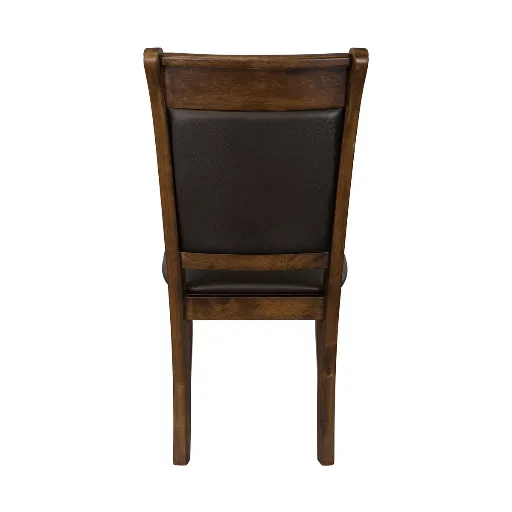 Brookings Brown Acacia Dining Side Chair with Grey Fabric Seat 5