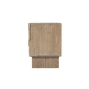 Geometric Solid Acacia 2-Drawer Nightstand view 3