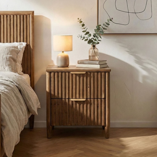 Britanica 2 Drawer Nightstand 1