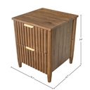 Cashew Slatted Front Nightstand view 2