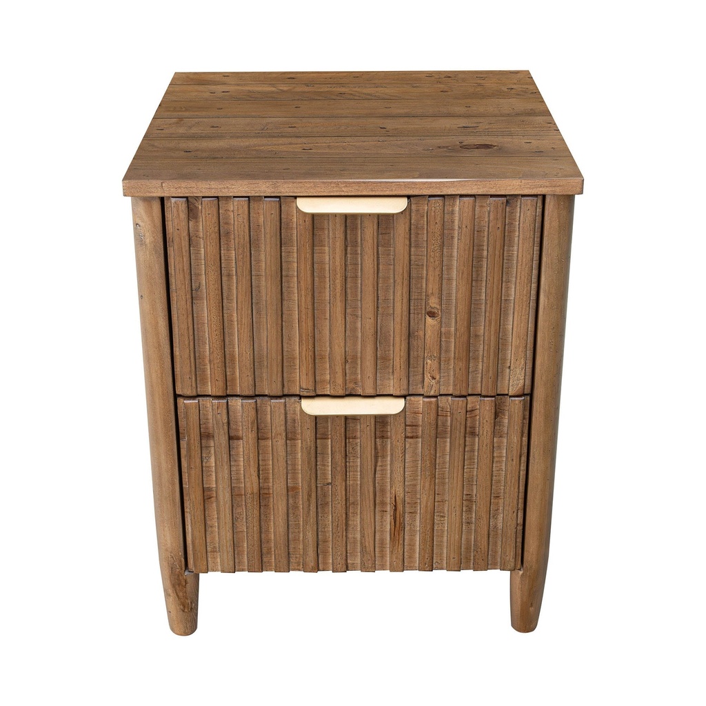 Cashew Slatted Front Nightstand view 3
