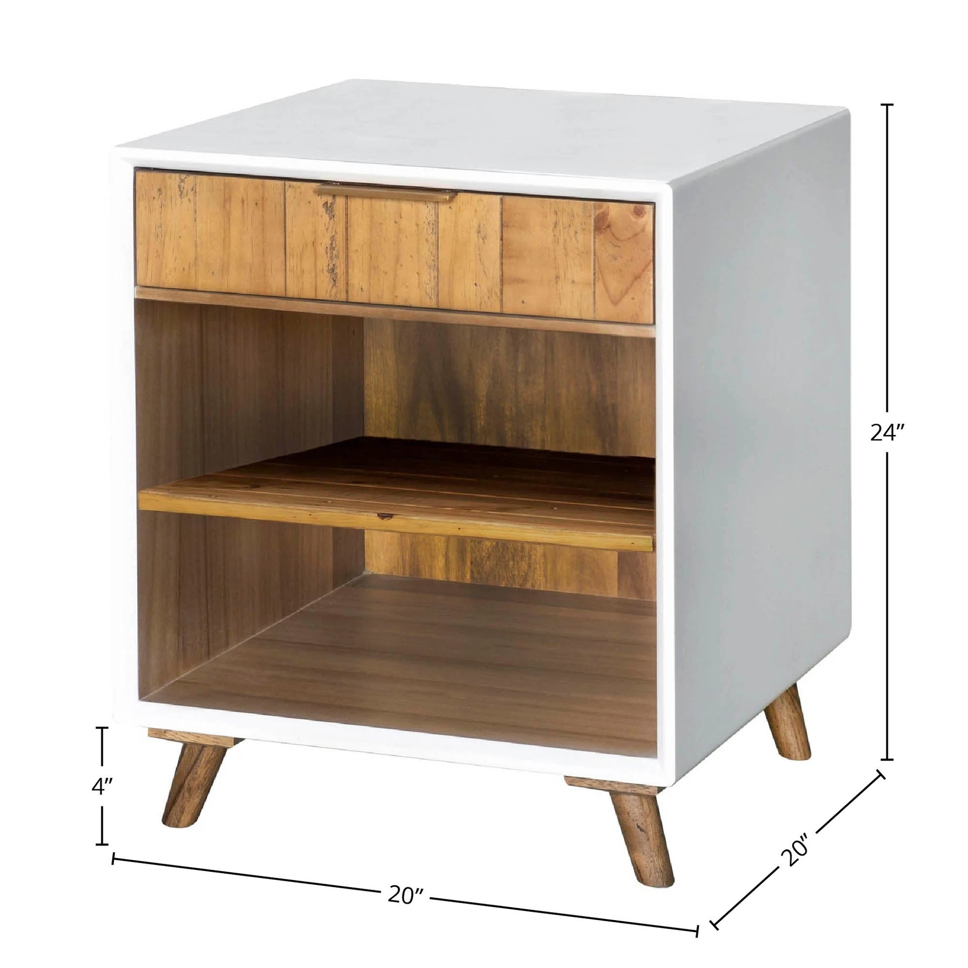 Reclaimed Wood Plank Nightstand 3