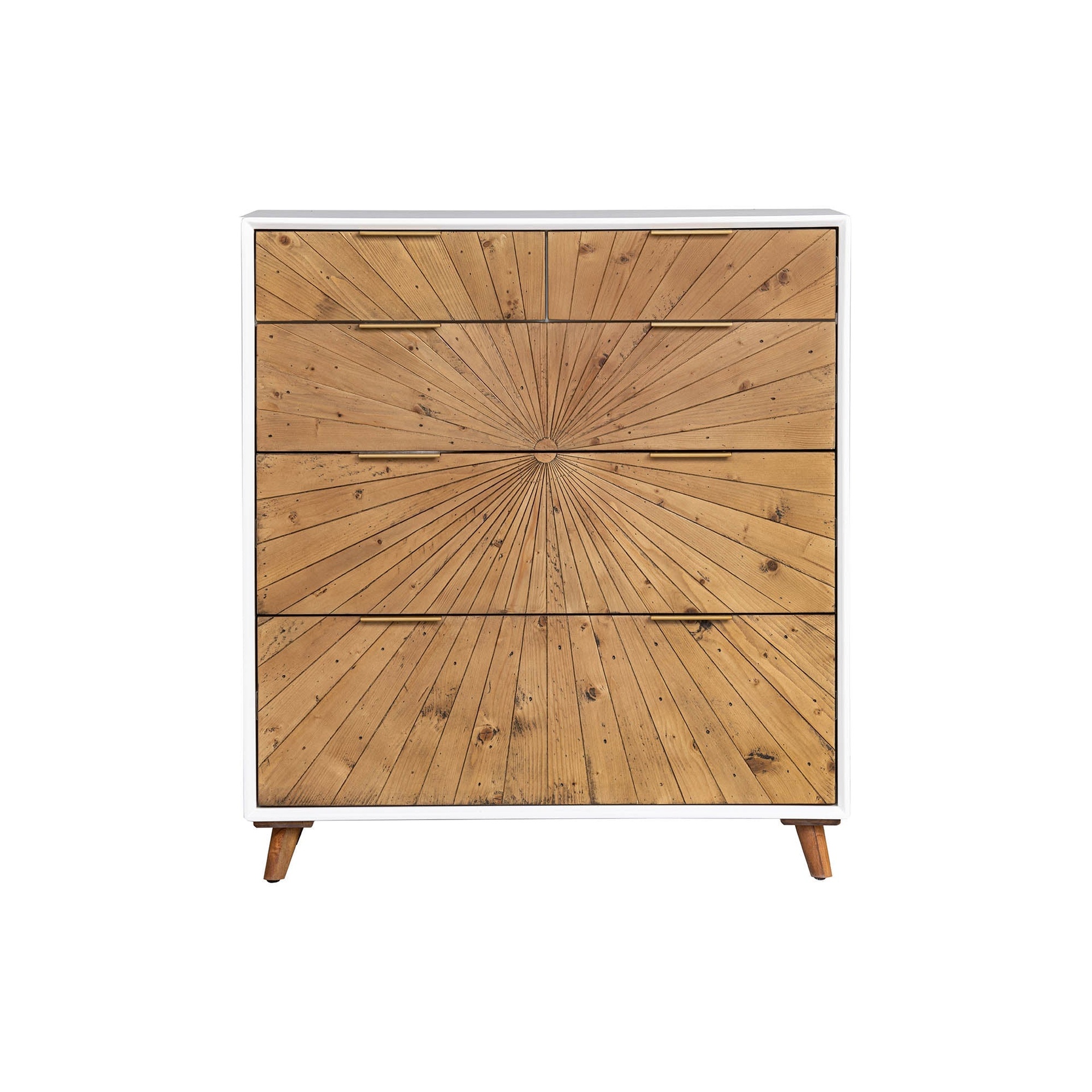 Sunburst Reclaimed Wood 5-Drawer Chest 4