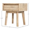 Gia 1 Drawer Nightstand (Light Driftwood)