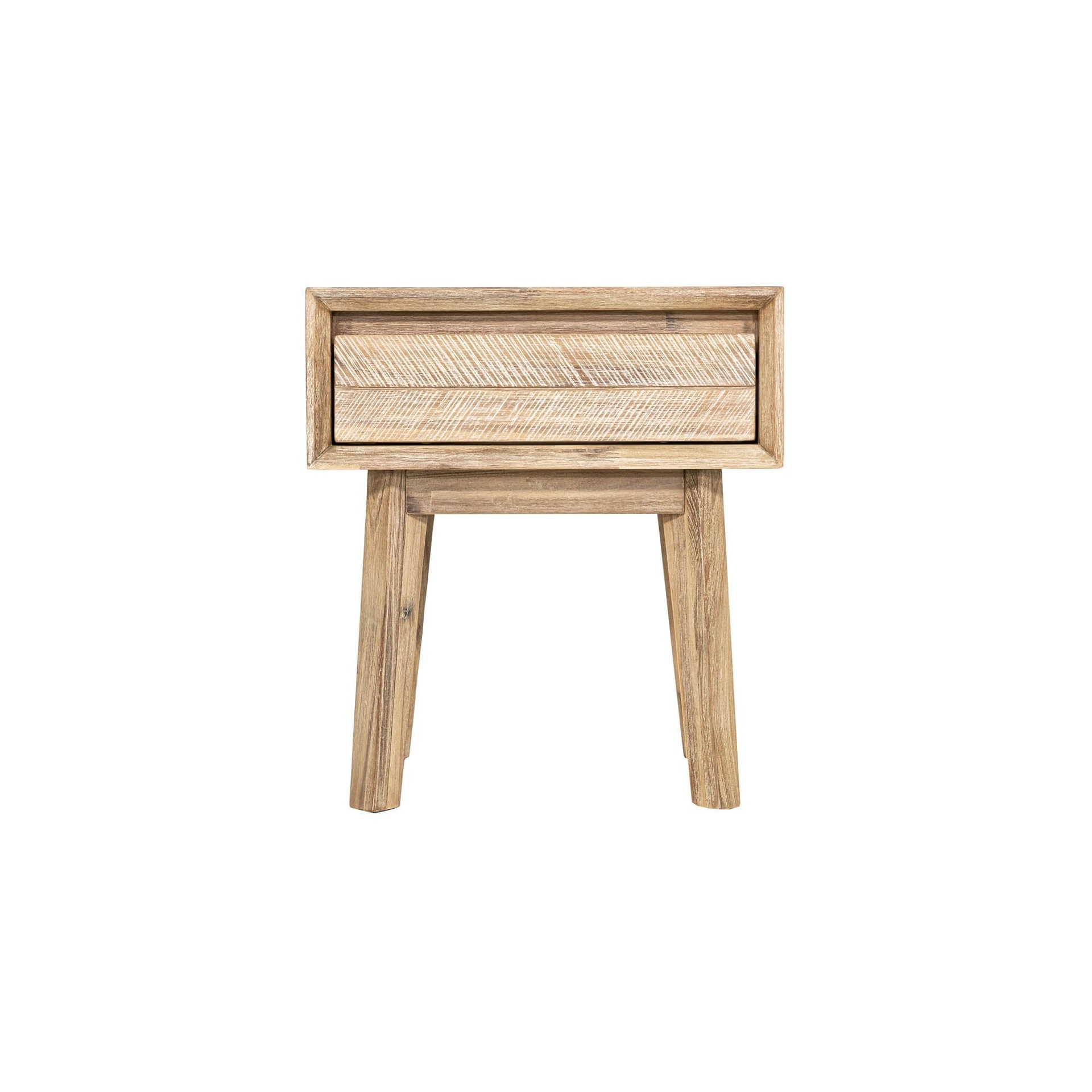 Crosshatch Wood 1-Drawer Nightstand 4