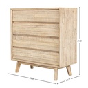 Gia 5 Drawer Chest (Light Driftwood)