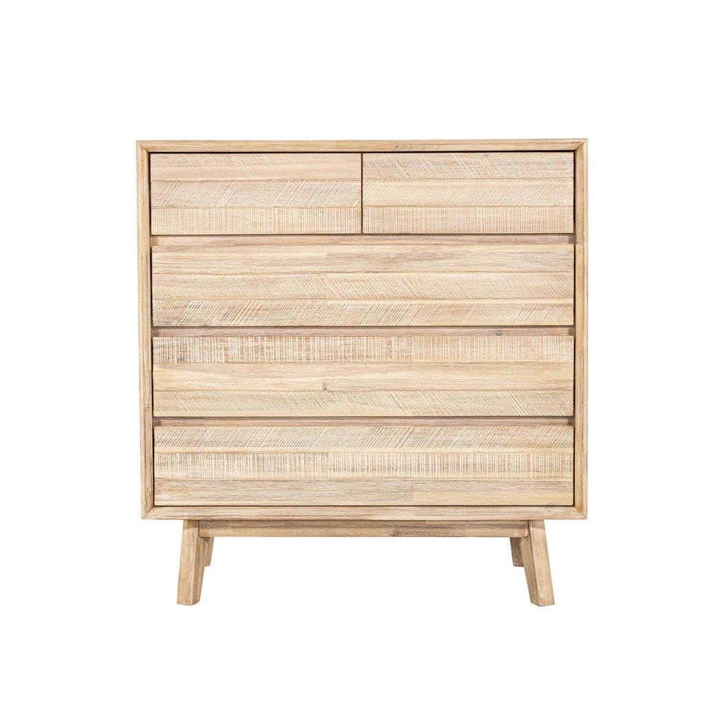 Gia 5 Drawer Chest (Light Driftwood)