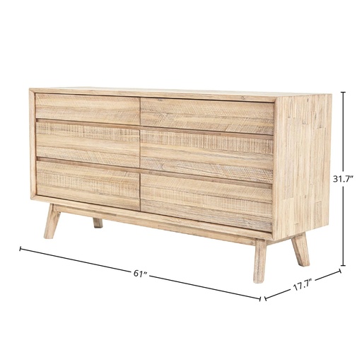 Gia 6 Drawer Dresser 2