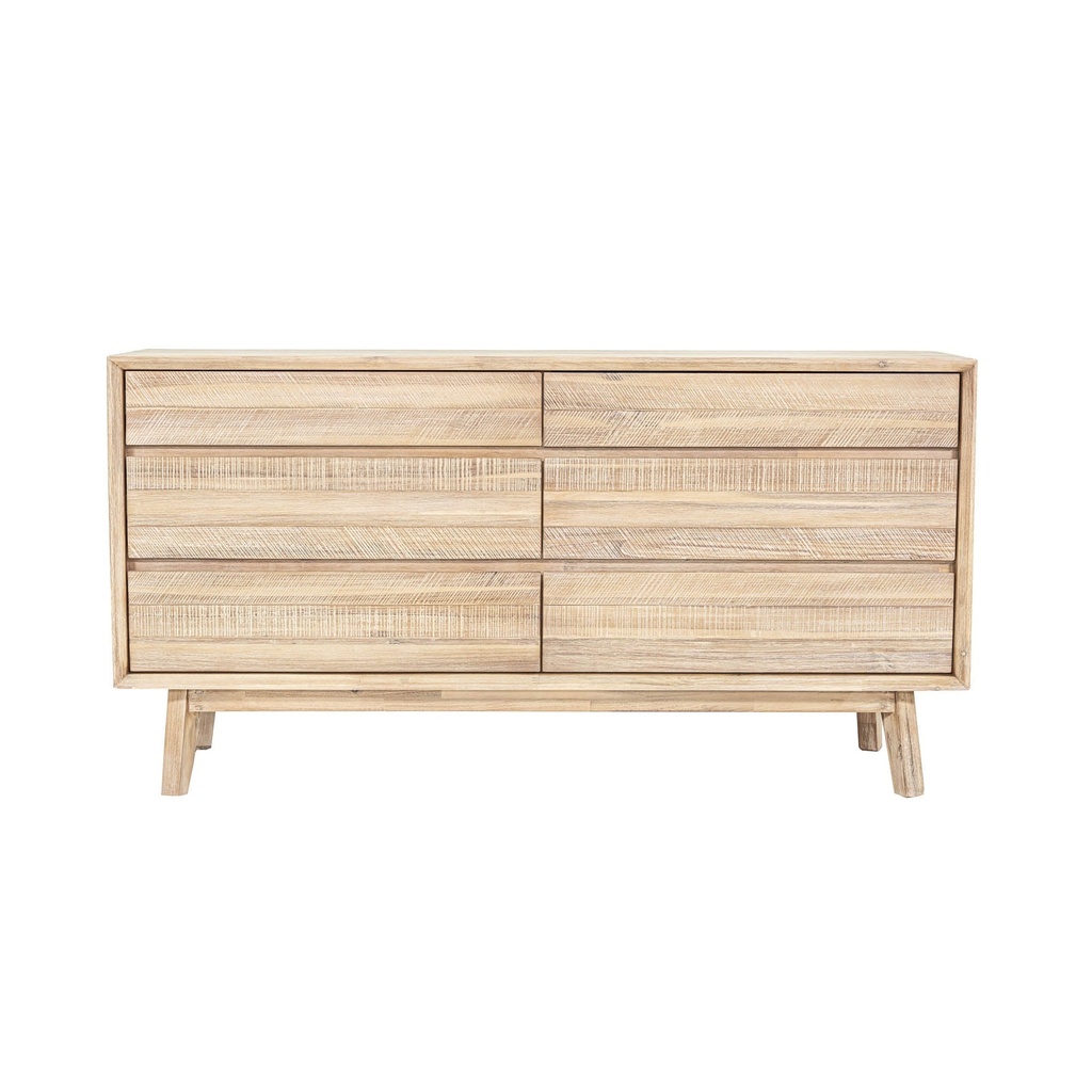 Gia 6 Drawer Dresser (Light Driftwood)