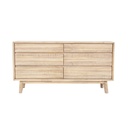 Gia 6 Drawer Dresser (Light Driftwood)