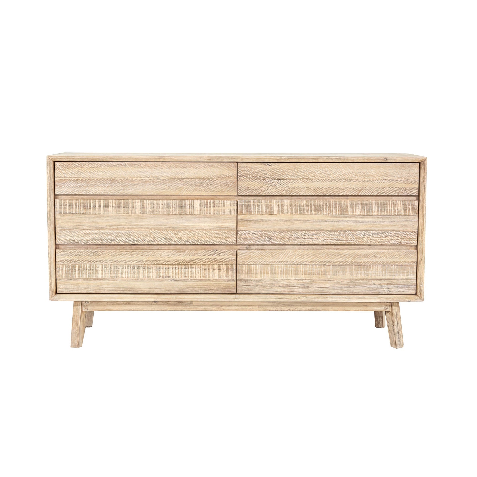 Crosshatch Wood 6-Drawer Dresser 4