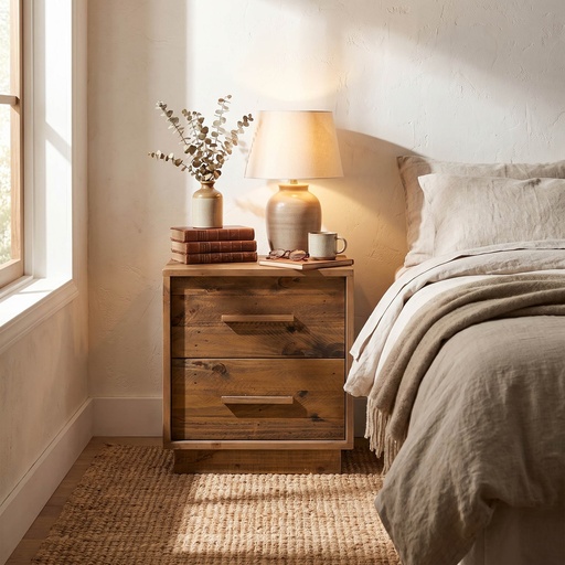 Nevada Nightstand (Dark Driftwood) 1