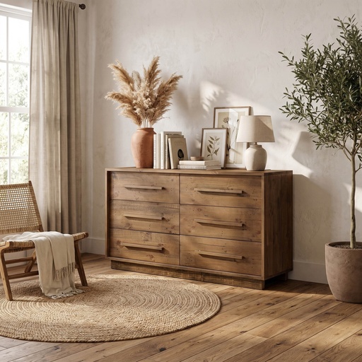 Nevada 6 Drawer Dresser (Dark Driftwood) 1