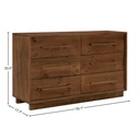Nevada 6 Drawer Dresser (Dark Driftwood)