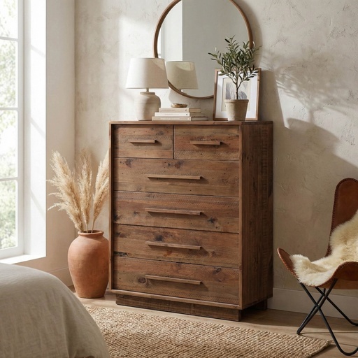 Nevada 6 Drawer Chest (Dark Driftwood) 1
