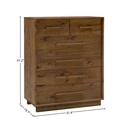 Nevada 6 Drawer Chest (Dark Driftwood)