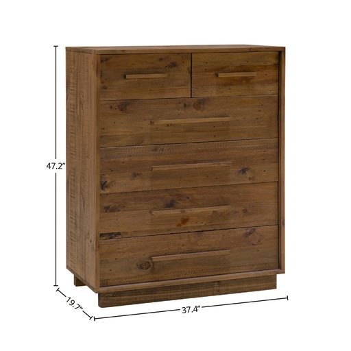 Nevada 6 Drawer Chest (Dark Driftwood) 2