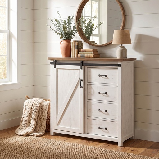 Provence 4 Drawer Chest with 1 Door 1