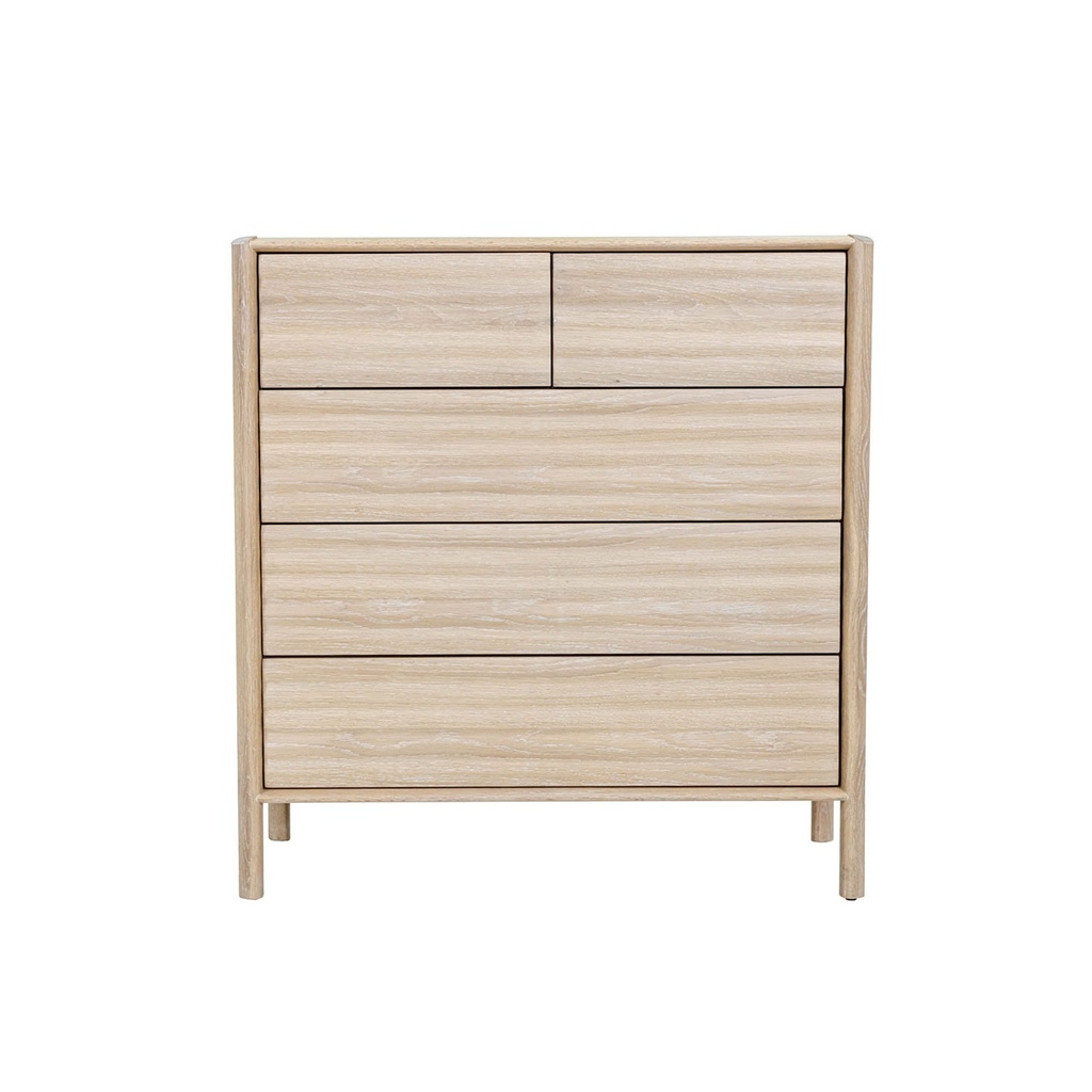 Runway 5 Drawer Chest (Light Oak)