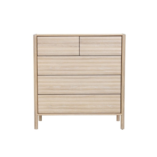 Runway 5 Drawer Chest (Light Oak) 3
