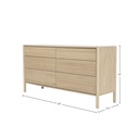 Runway 6 Drawer Dresser (Light Oak)