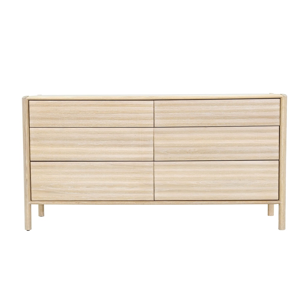 Runway 6 Drawer Dresser (Light Oak)