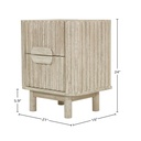White Washed Acacia Nightstand view 2
