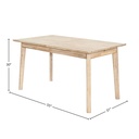 Gia Small Extension Dining Table (Light Driftwood)