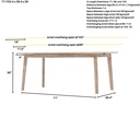 Gia Extension Dining Table (Light Driftwood)