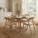 Gia Round Dining Table (Light Driftwood)