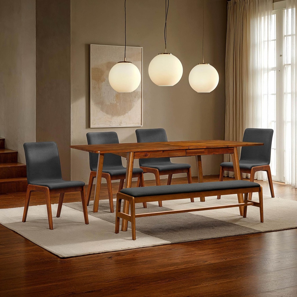 Remix Extension Dining Table with Wooden Runners