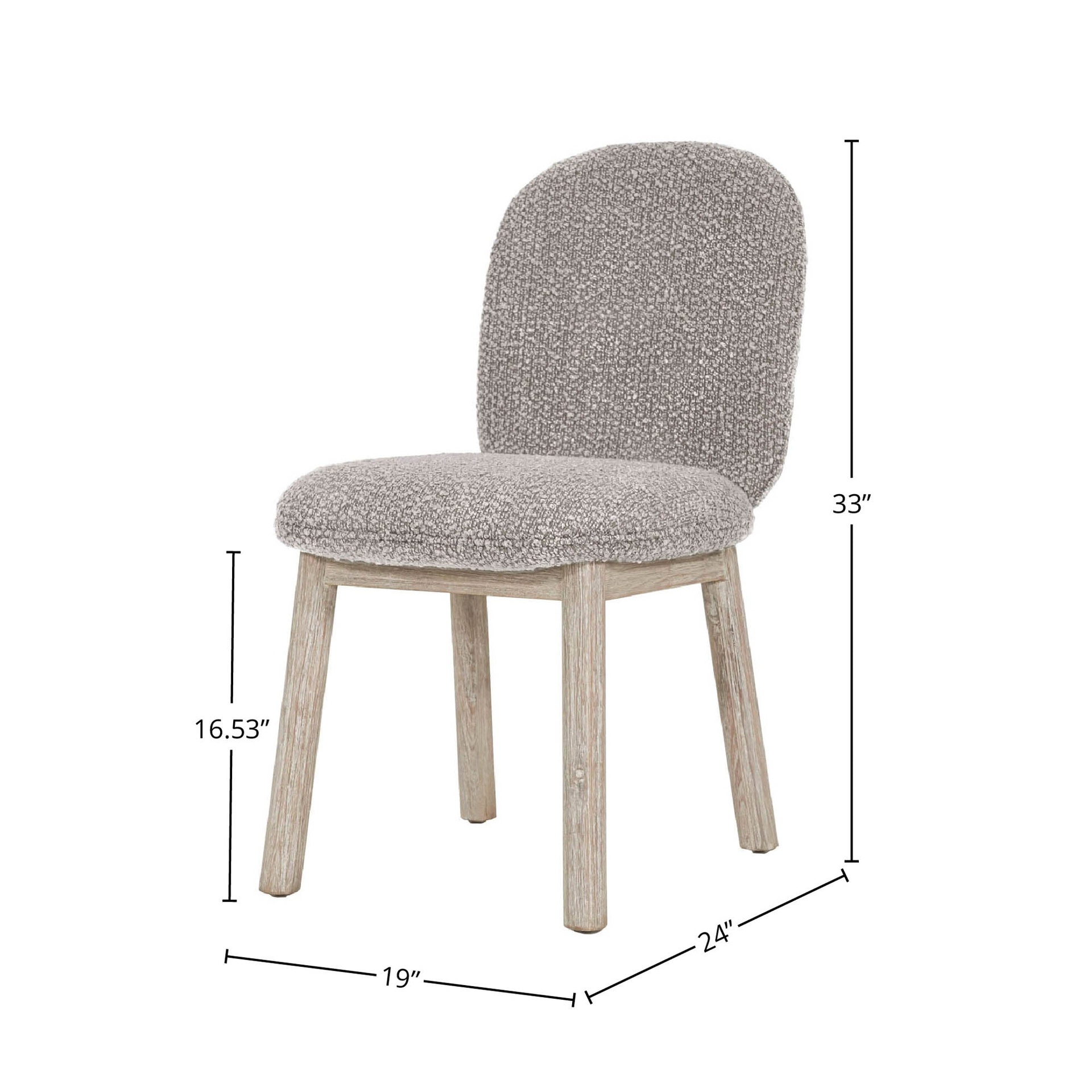 Oatmeal Upholstered Dining Chair 3