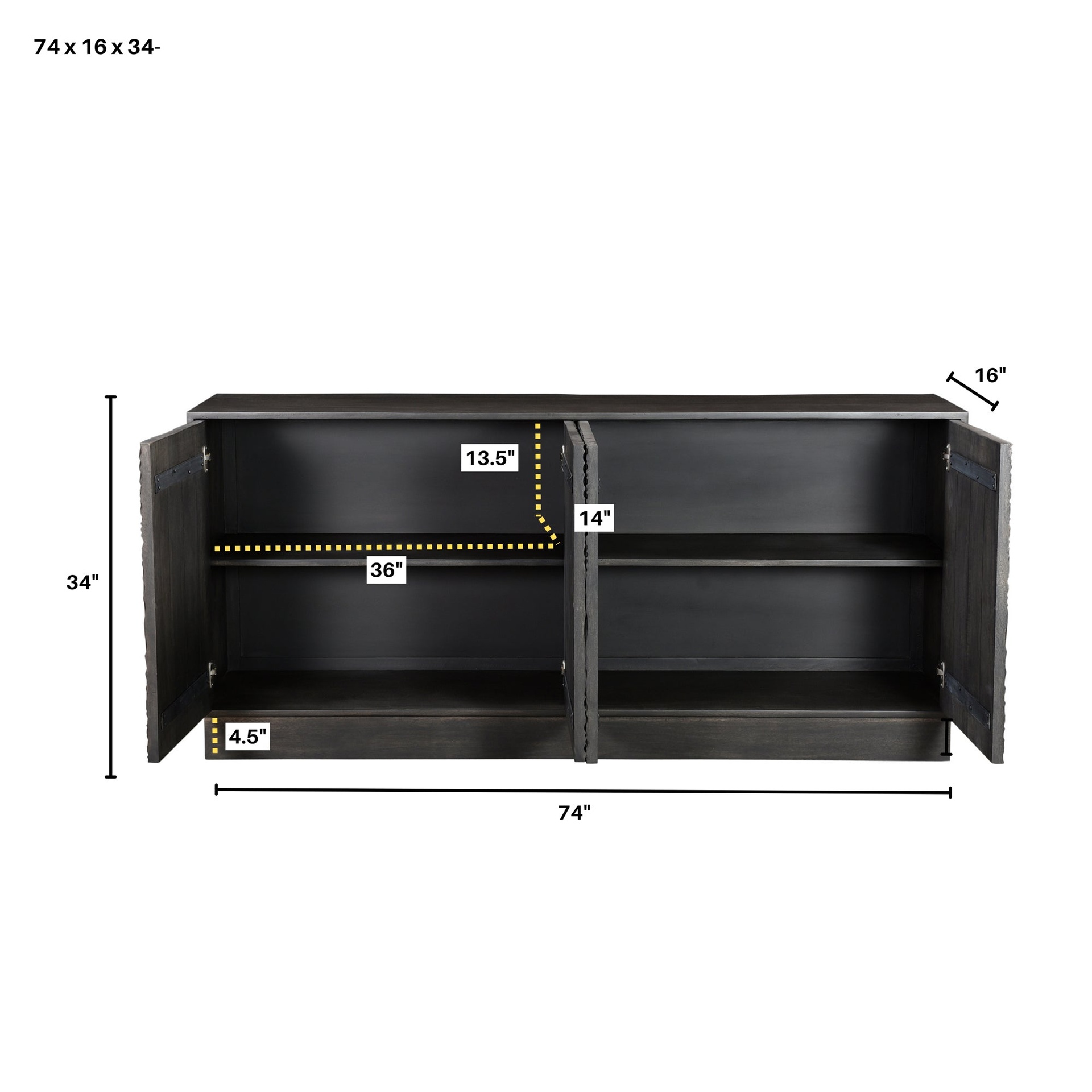 Swirl Pattern Metallic Sideboard 3