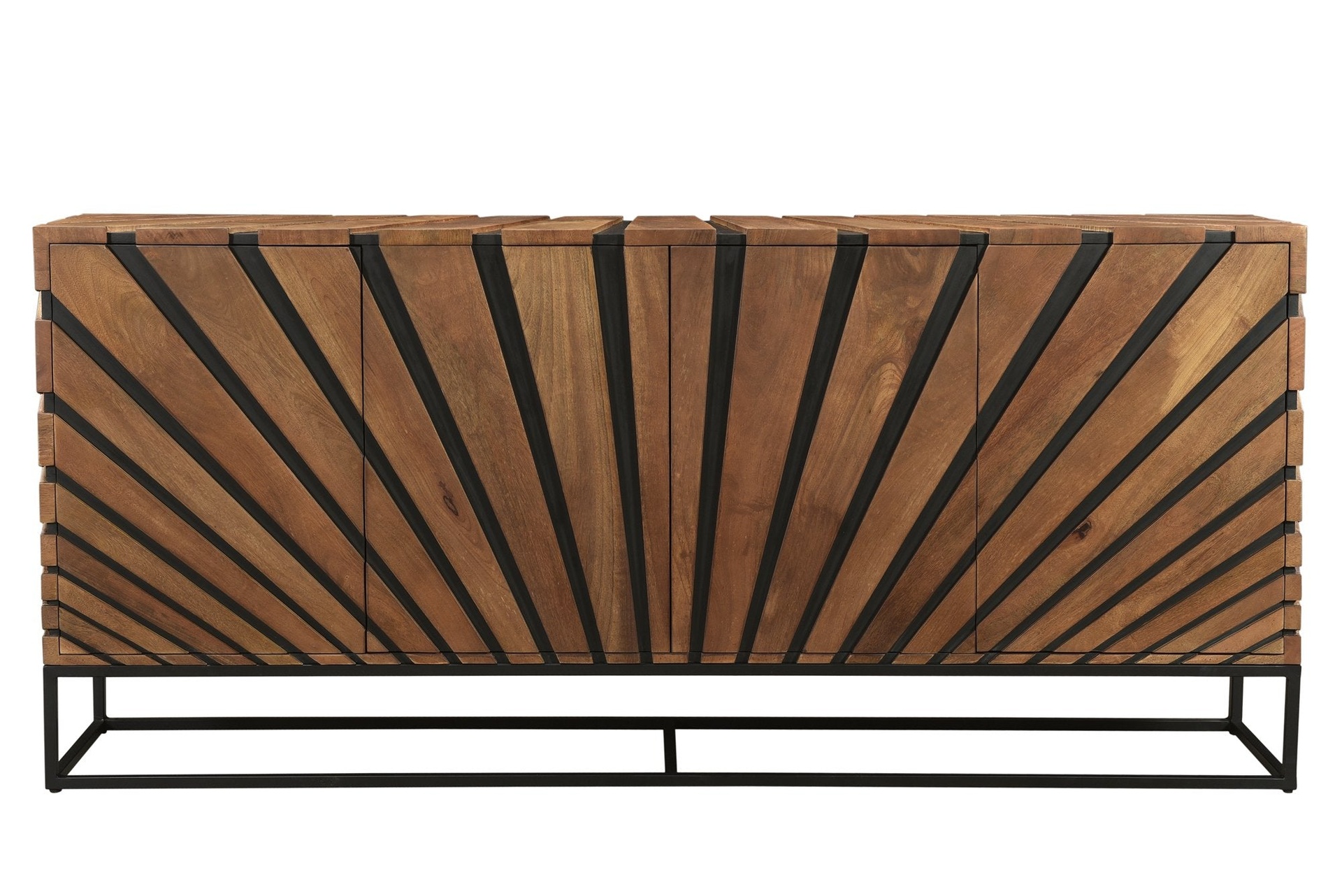Grid Pattern Metallic Sideboard 3