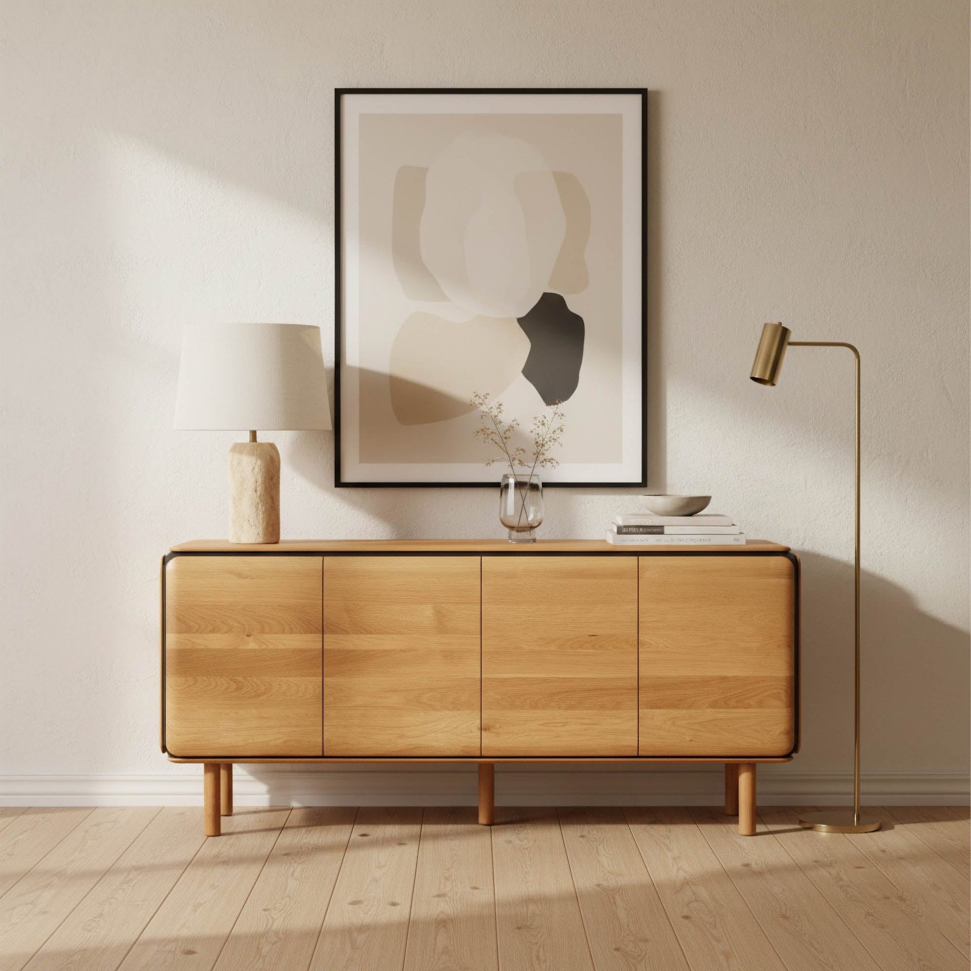 Rounded Oak Sideboard 2