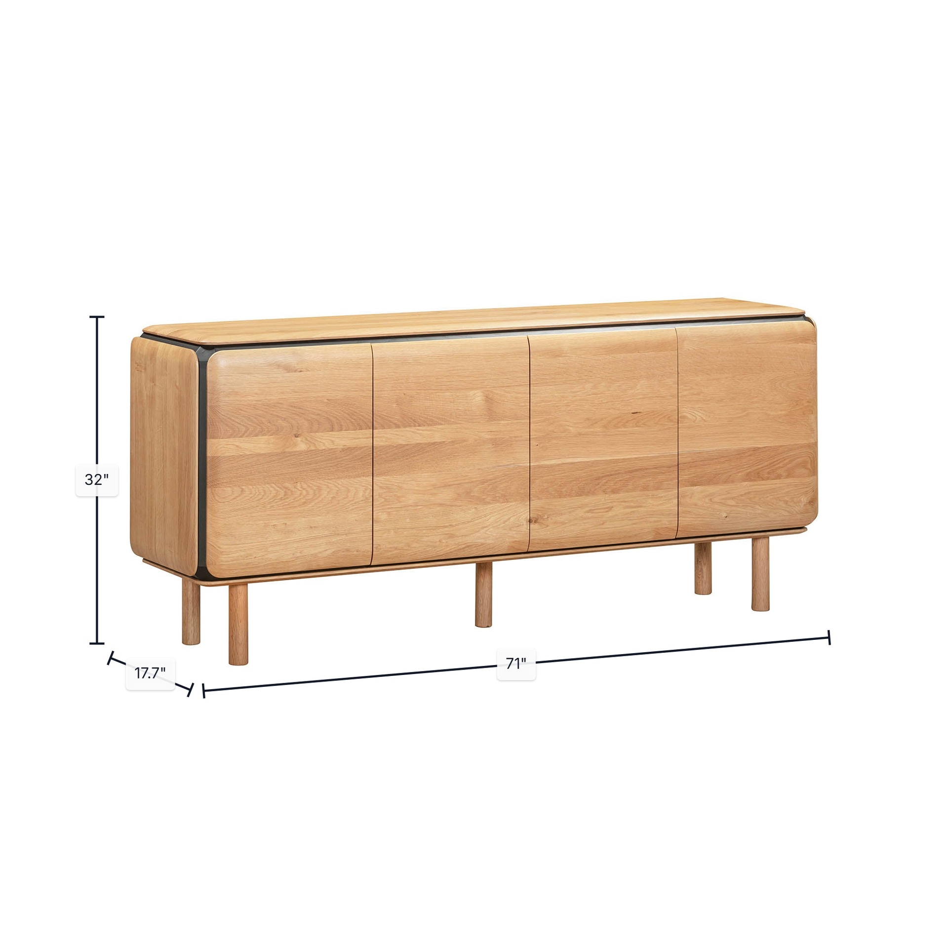 Rounded Oak Sideboard 3