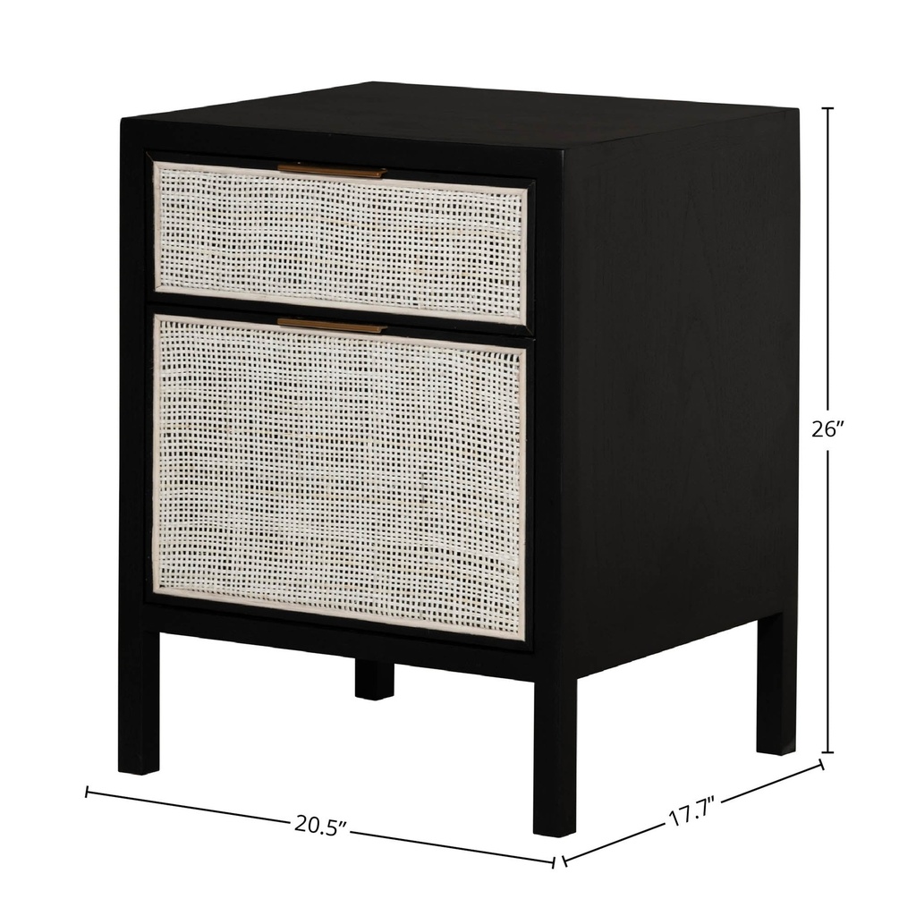 Rattan Filing Cabinet (Ebony)