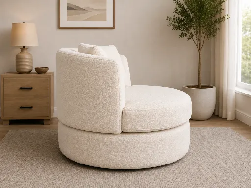 Haven 55" Custom Round Swivel Accent Chair 2