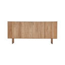 Fluted Mango Wood Sideboard with Marble Top view 2