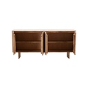 Fluted Mango Wood Sideboard with Marble Top view 3