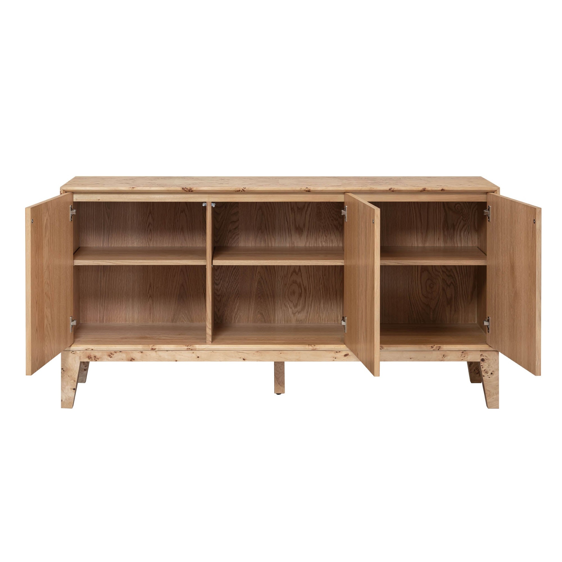 Burl Wood 3-Door Sideboard 4