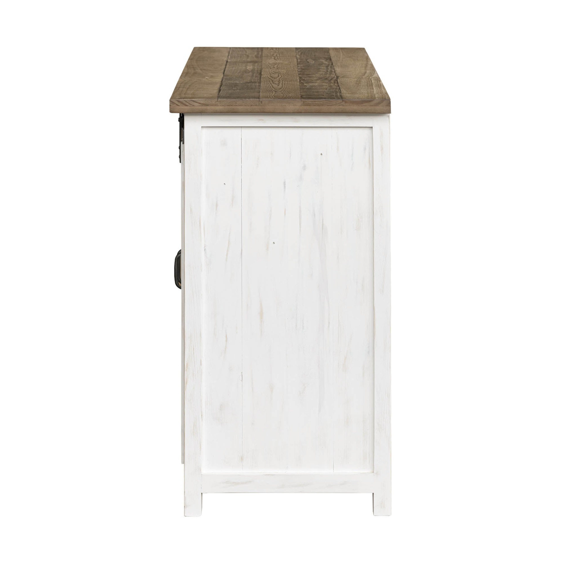 Whitewashed Barn Door Sideboard 4