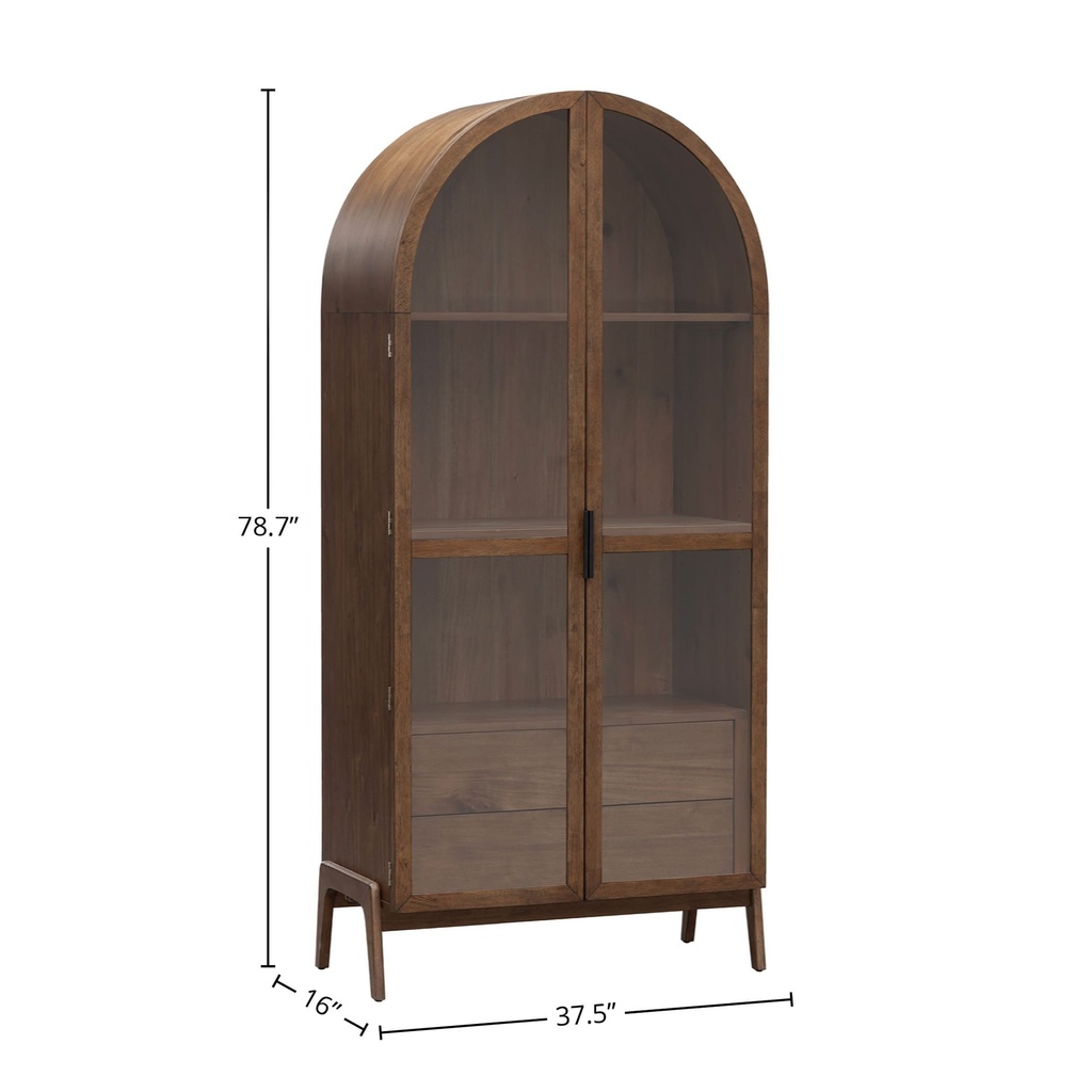 Arched Glass Door Display Cabinet view 2