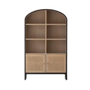 Arched Tall Cabinet with Rattan Doors view 2