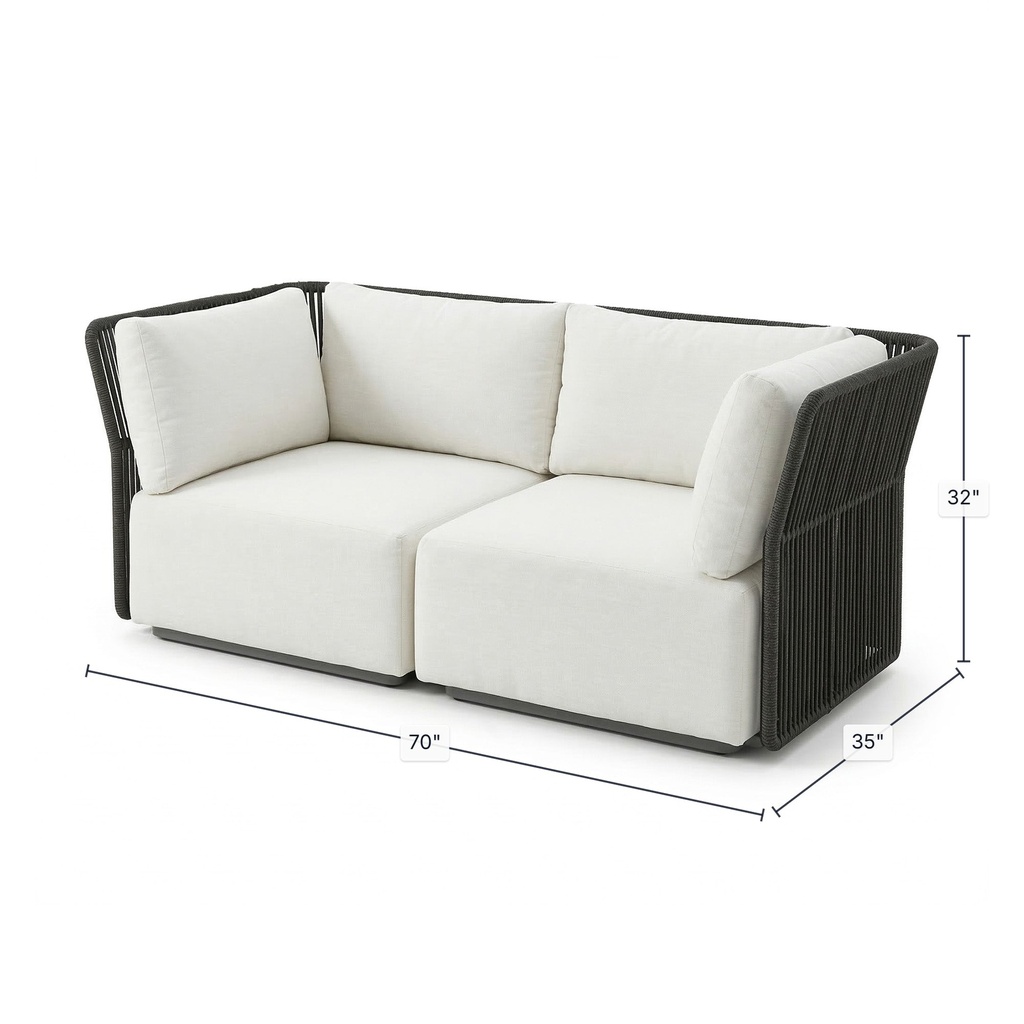 Naples Outdoor Sectional Loveseat