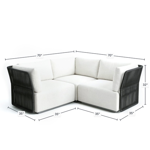 Naples Outdoor Small Sectional 2