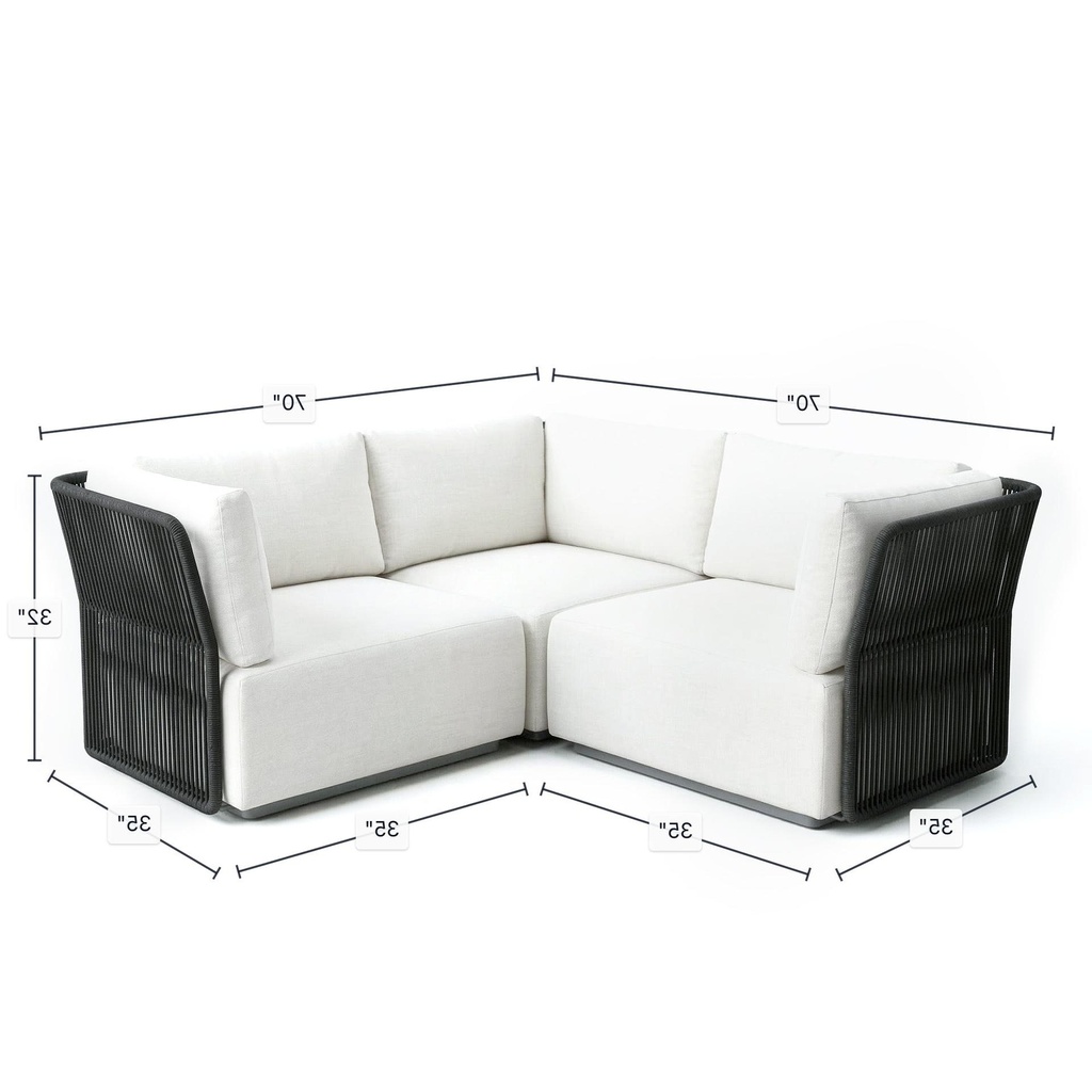 Naples Outdoor Small Sectional (RHF, mirrored)
