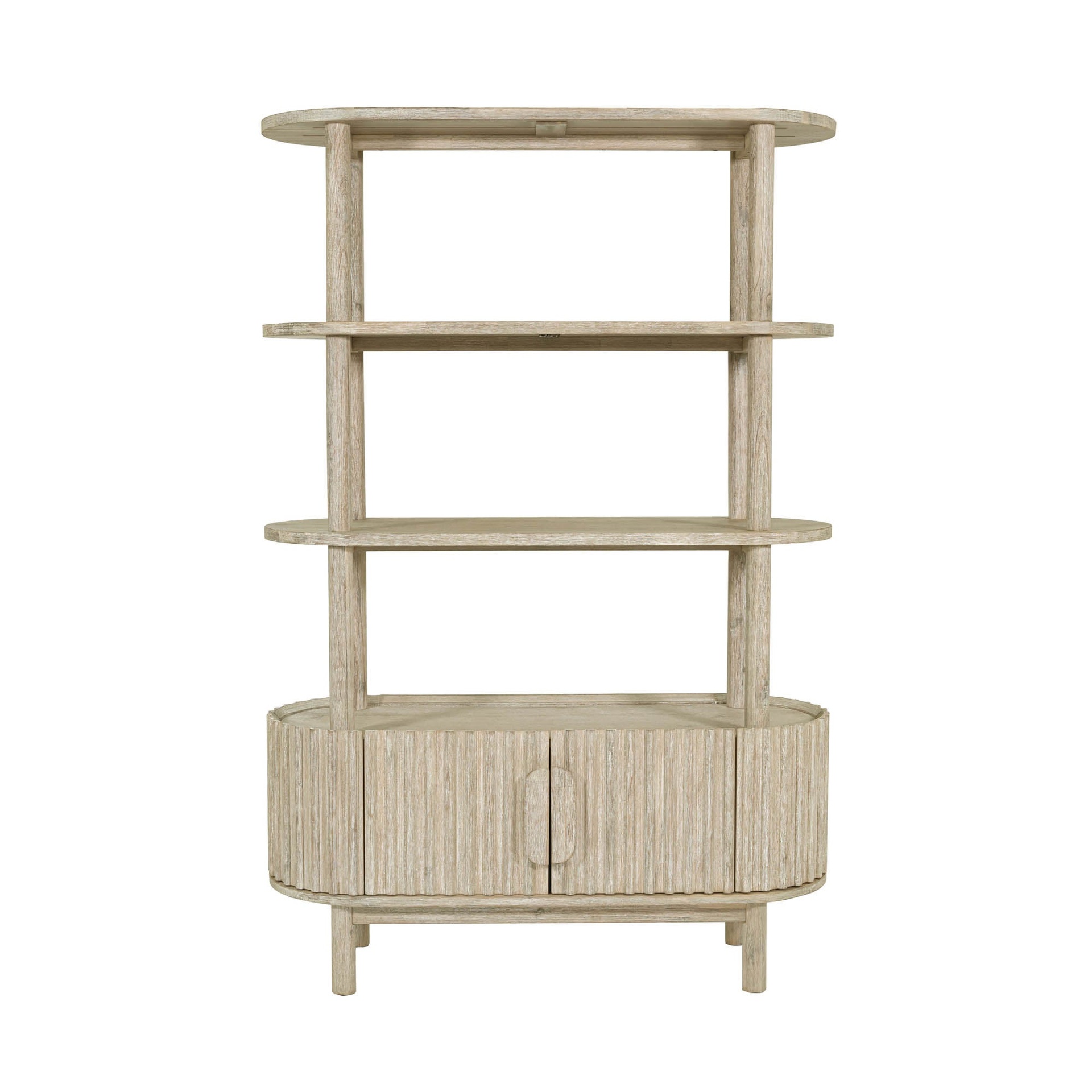Coastal Bookcase with Two-Door Cabinet 4