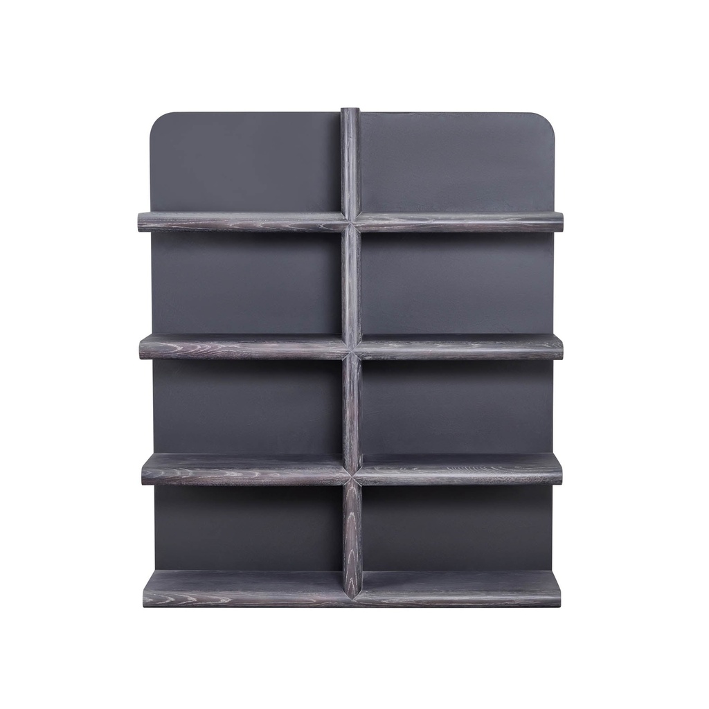 Smoked Black Modern Bookcase view 3