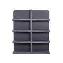 Smoked Black Modern Bookcase view 3